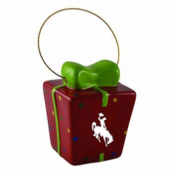 Ceramic Gift Box Shaped Holiday - Wyoming Cowboys