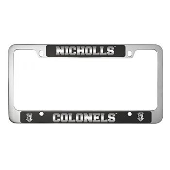 Stainless Steel License Plate Frame - Nicholls State Colonials