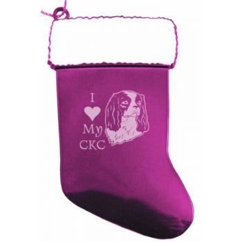 Pewter Stocking Christmas Ornament  - I Love My Cavalier King Charles
