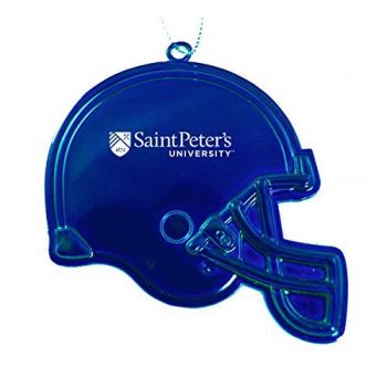 Football Helmet Pewter Christmas Ornament - St. Peter's Peacocks