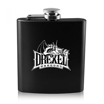 6 oz Stainless Steel Hip Flask - Drexel Dragons