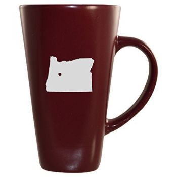 16 oz Square Ceramic Coffee Mug - I Heart Oregon - I Heart Oregon