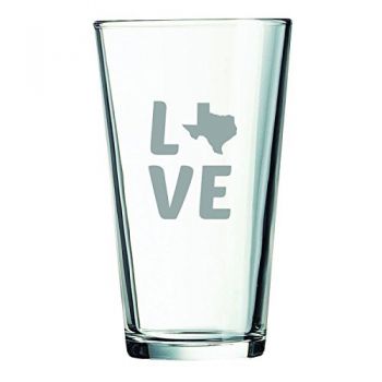 16 oz Pint Glass  - Texas Love - Texas Love
