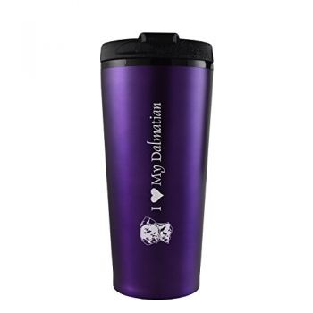 16 oz Insulated Tumbler with Lid  - I Love My Dalmatian