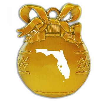 Pewter Christmas Bulb Ornament - I Heart Florida - I Heart Florida