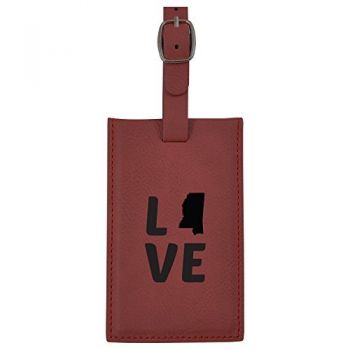 Travel Baggage Tag with Privacy Cover - Mississippi Love - Mississippi Love