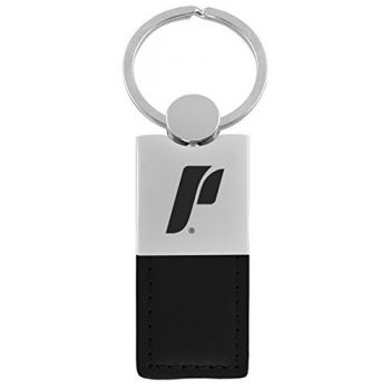 Modern Leather and Metal Keychain - Portland Pilots