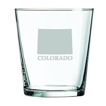 13 oz Cocktail Glass - Colorado State Outline - Colorado State Outline