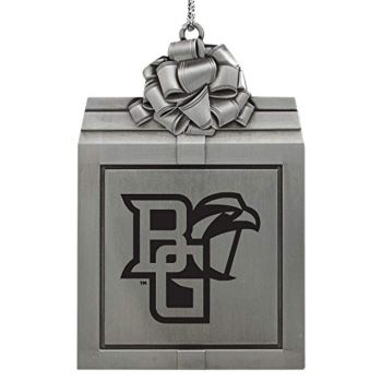 Pewter Gift Box Ornament - Bowling Green State Falcons