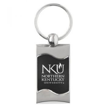 Keychain Fob with Wave Shaped Inlay - NKU Norse