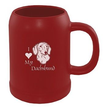 22 oz Ceramic Stein Coffee Mug  - I Love My Dachshund