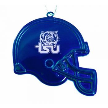 Football Helmet Pewter Christmas Ornament - Tennessee State Tigers