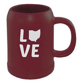 22 oz Ceramic Stein Coffee Mug - Ohio Love - Ohio Love