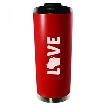 16 oz Vacuum Insulated Tumbler with Lid - Wisconsin Love - Wisconsin Love