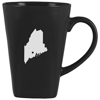 14 oz Square Ceramic Coffee Mug - I Heart Maine - I Heart Maine
