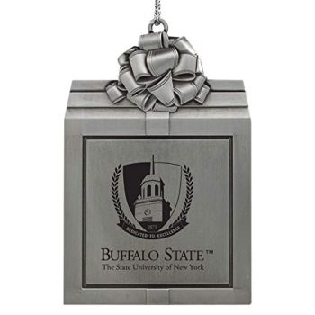 Pewter Gift Box Ornament - SUNY Buffalo Bengals