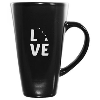 16 oz Square Ceramic Coffee Mug - Hawaii Love - Hawaii Love