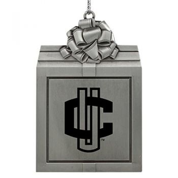 Pewter Gift Box Ornament - UConn Huskies