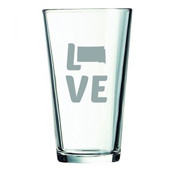16 oz Pint Glass  - South Dakota Love - South Dakota Love