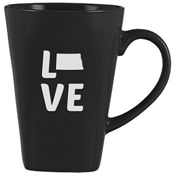 14 oz Square Ceramic Coffee Mug - North Dakota Love - North Dakota Love