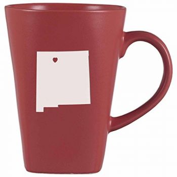 14 oz Square Ceramic Coffee Mug - I Heart New Mexico - I Heart New Mexico