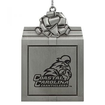 Pewter Gift Box Ornament - Coastal Carolina Chanticleers