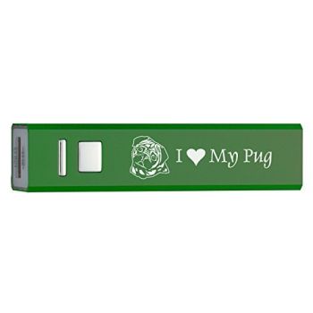 Quick Charge Portable Power Bank 2600 mAh  - I Love My Pug