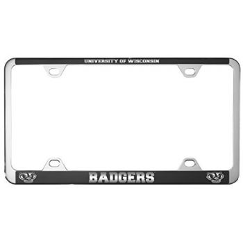 Stainless Steel License Plate Frame - Wisconsin Badgers