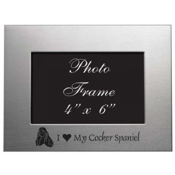 4 x 6  Metal Picture Frame  - I Love My Cocker Spaniel