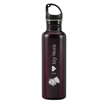 24 oz Reusable Water Bottle  - I Love My Westie