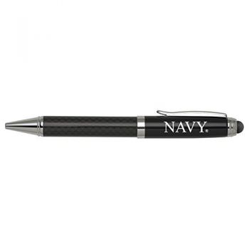 Carbon Fiber Ballpoint Stylus Pen - Navy Midshipmen