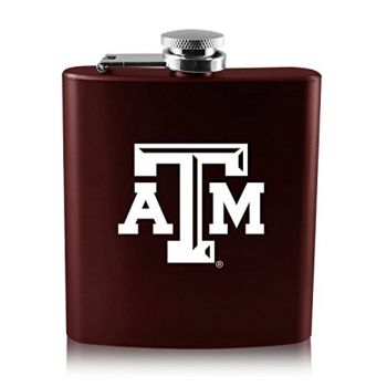 6 oz Stainless Steel Hip Flask - Texas A&M Aggies