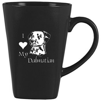 14 oz Square Ceramic Coffee Mug  - I Love My Dalmatian