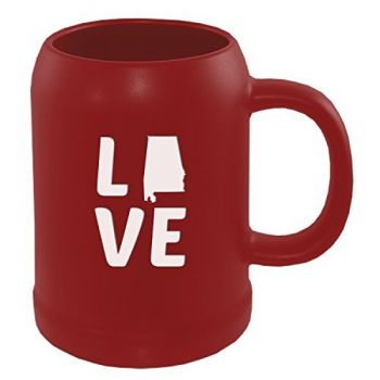 22 oz Ceramic Stein Coffee Mug - Alabama Love - Alabama Love