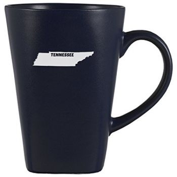 14 oz Square Ceramic Coffee Mug - Tennessee State Outline - Tennessee State Outline