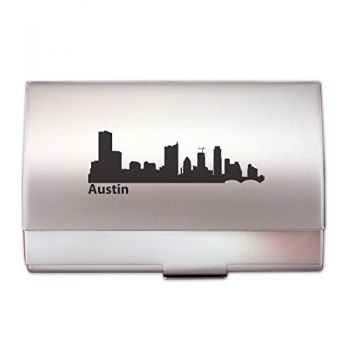 Business Card Holder Case - Austin City Skyline