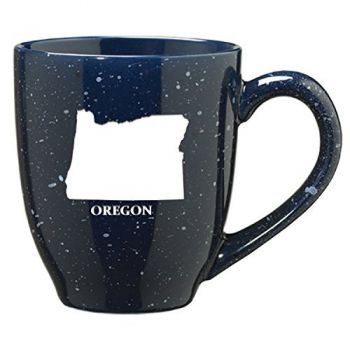 16 oz Ceramic Coffee Mug with Handle - Oregon State Outline - Oregon State Outline