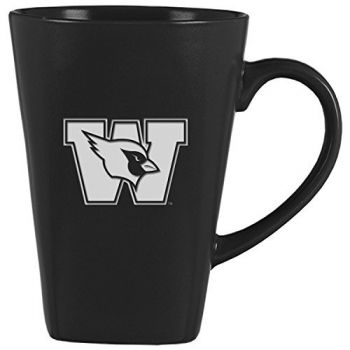 14 oz Square Ceramic Coffee Mug - Wesleyan University 