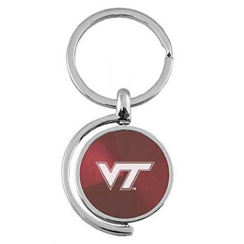 Spinner Round Keychain - Virginia Tech Hokies