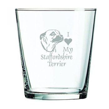 13 oz Cocktail Glass  - I Love My Staffordshire Terrier