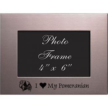 4 x 6  Metal Picture Frame  - I Love My Pomeranian
