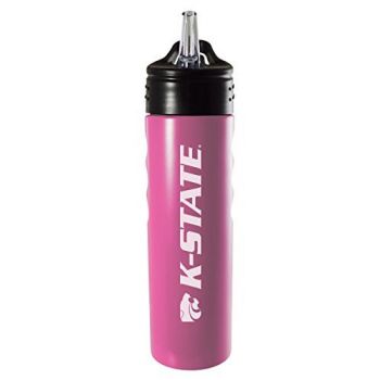 24 oz Stainless Steel Sports Water Bottle - Kansas State Wildcats