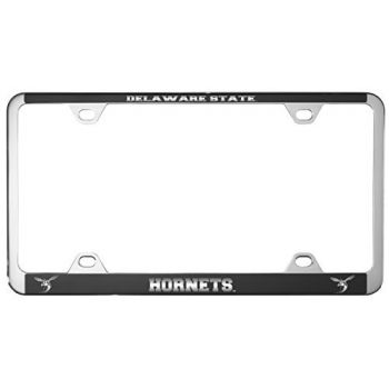 Stainless Steel License Plate Frame - Delaware State Hornets