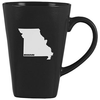 14 oz Square Ceramic Coffee Mug - Missouri State Outline - Missouri State Outline