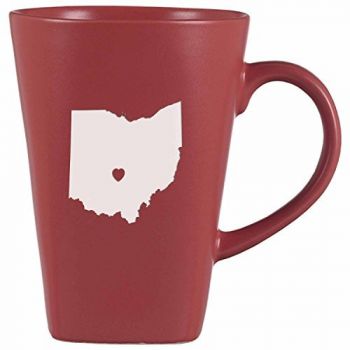 14 oz Square Ceramic Coffee Mug - I Heart Ohio - I Heart Ohio