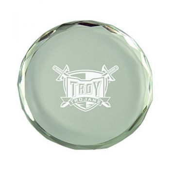 Crystal Paper Weight - Troy Trojans