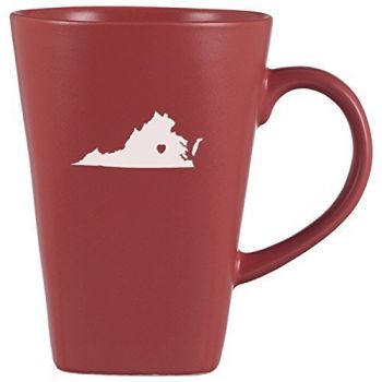 14 oz Square Ceramic Coffee Mug - I Heart Virginia - I Heart Virginia