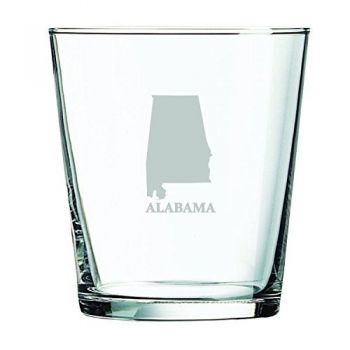 13 oz Cocktail Glass - Alabama State Outline - Alabama State Outline