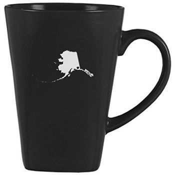 14 oz Square Ceramic Coffee Mug - I Heart Alaska - I Heart Alaska