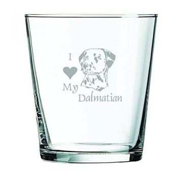 13 oz Cocktail Glass  - I Love My Dalmatian